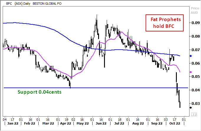 Beston Global Food (ASX:BFC)