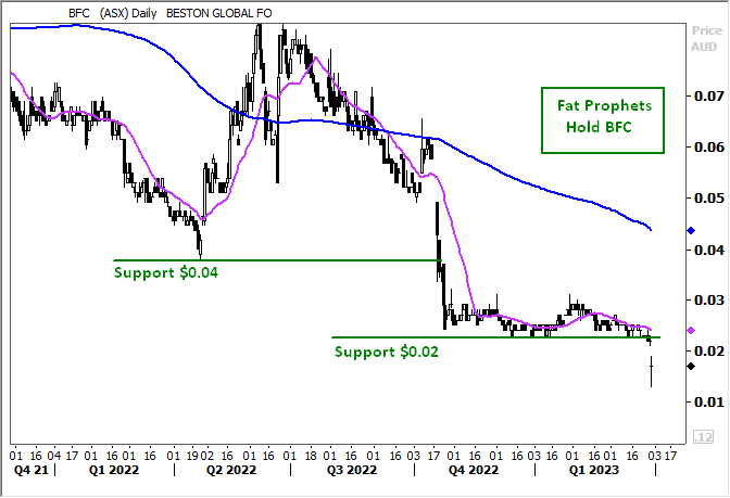 Beston Foods (ASX:BFC)
